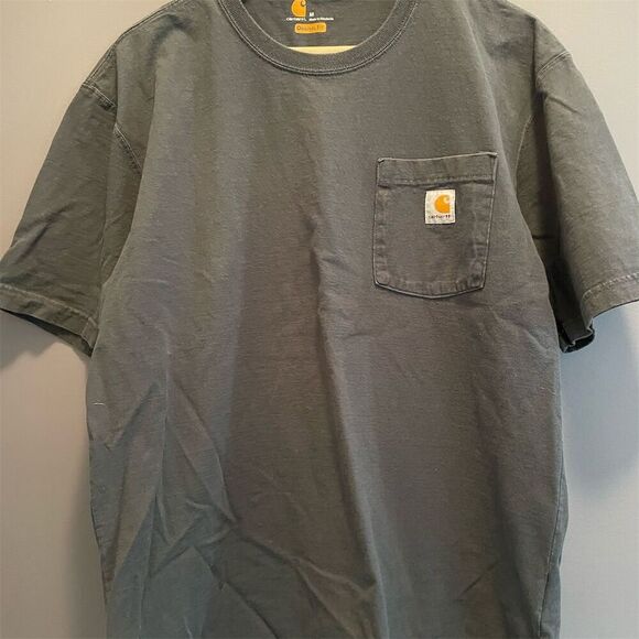 Carhartt Other - Carhartt Men's Blue Heavyweight Short Sleeve Pocket T-Shirt Size M
